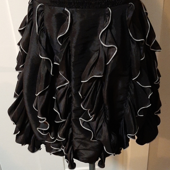 DAISY Black Cocktail Ruffle Dress Mini Large - Picture 5 of 6
